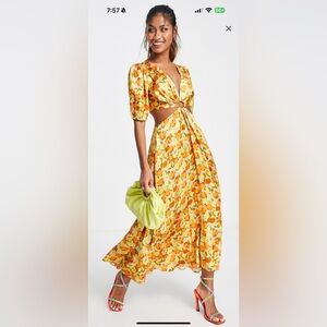 Citrus Cut-Out Maxi Dress - Multicolor